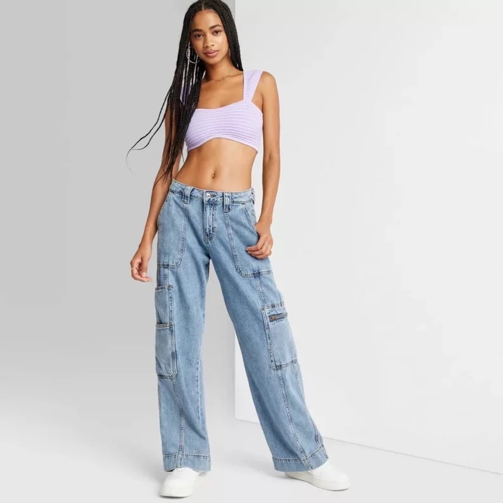 Wild Fable (Target) High Rise Baggy Cargo Jeans - Sz 8
